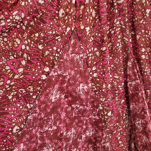 NEW Free People Pink Fushia Combo Short Sleeve Batik Tent Loose Fit Dress Size S - Picture 7 of 16